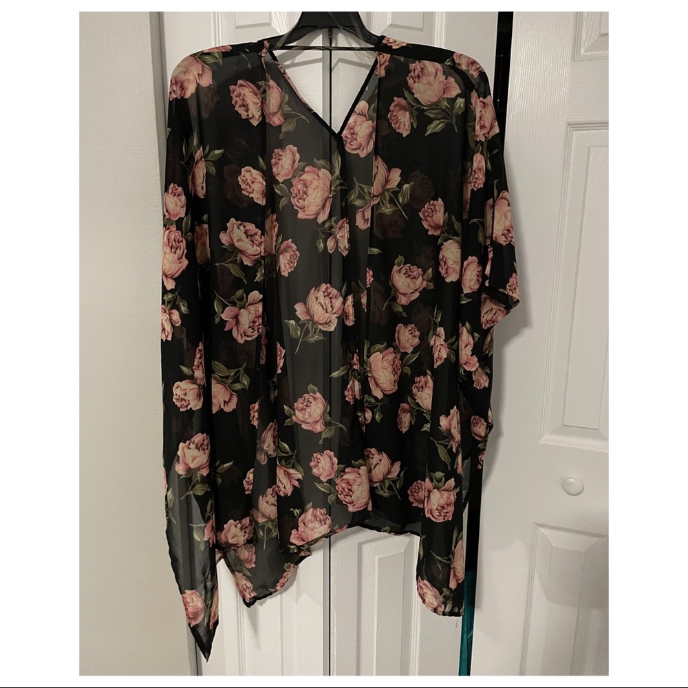 Sheer Floral Kimono- Large